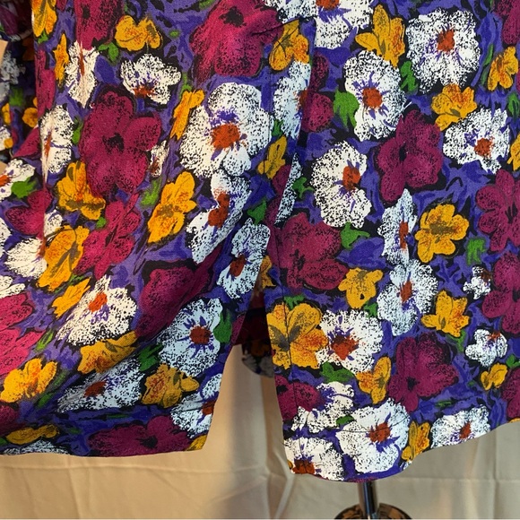 Vintage Erica’s Place Floral Rayon 3 Piece Appearance Dress Size L - Picture 7 of 9